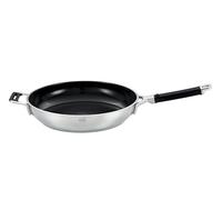 RÖSLE SILENCE PRO CeraPlus poêle à frire, Antiadhésive & Robuste - Ø 32 cm, Résistance à la chaleur jusqu'à 260 °C, vitrification céramique, argent, acier inoxydable 18/10, lavable au lave-vaisselle