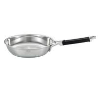 RÖSLE SILENCE PRO poêle à frire, poêle à frire en acier inoxydable de haute qualité pour saisir parfaitement les steaks et plus, Ø 20 cm, argent, acier inoxydable 18/10