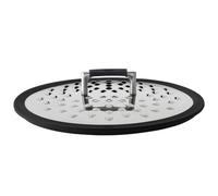 RÖSLE SILENCE PRO Protection anti-éclaboussures de qualité supérieure en acier inoxydable 18/10 avec bord en silicone, pour casseroles de Ø 24/28 cm, anti-goutte, passe au lave-vaisselle
