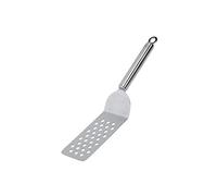RÖSLE Spatule Retourneur de Hamburger, Palette de Hamburger de Haute Qualité avec Perforation pour Retourner et Soulever les Aliments, avec Poignée Ronde et Boucle de Suspension, Acier Inoxydable