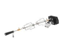 RÖSLE Tournebroche haut de gamme, brochette de grill de haute qualité pour RÖSLE VIDERO G2 / G3, MAGNUM G3 et No.1 F60 / G60 avec anneau gourmet, capacité de charge 10 kg, acier inoxydable 18/10