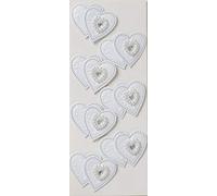 Rössler 9002-1013 double cœurs Stickers