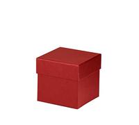 Rössler - Boîte cadeau avec couvercle 105 x 105 x 105 mm Rouge | Boîte cadeau avec couvercle pour petits cadeaux, bijoux, bons d'achat et souvenirs