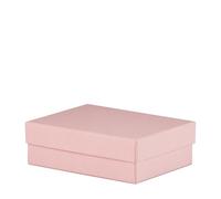 Rössler Boîte cadeau rectangulaire en papier rose, 140 x 190 x 60 mm, papier et carton, avec couvercle, moderne minimaliste