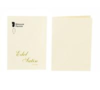 Rössler - Cartes Edel Satin, 20 cartes pliables DIN A6, ivoire
