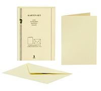Rössler - Cartes pliables vierges avec enveloppe, couleur chamois | 10 cartes doubles FT.18 avec enveloppes assorties pour les invitations, les vœux et les messages personnels