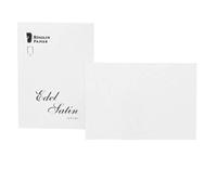 Rössler Edel Papier à lettre satiné Cartes A6 weiß Blanc.