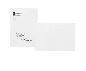 Rössler Edel Papier à lettre satiné Cartes A6 weiß Blanc.