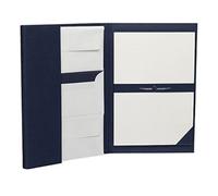 Rössler Papier 1024831009 - Paper Royal - Chemise à papier à lettres DIN A4/DL, 25/25, bleu/blanc nervuré