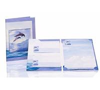 Rössler Papier 1170989000 - Pack de papier à lettres "Flipper", 165x235 & 90x177 mm, 10 feuilles DIN A4 & 10 enveloppes