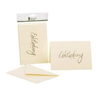 Rössler Papier 1181955008 - Pack de cartes DIN B6 (120/240 x 169 mm), invitation - chamois