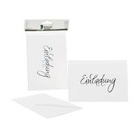 Rössler Papier 1181955009 - Pack de cartes DIN B6 (120/240 x 169 mm), invitation - blanc