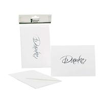 Rössler Papier 1181956009 - Pack de cartes DIN B6 (120 / 240 x 169mm), - Merci - blanc