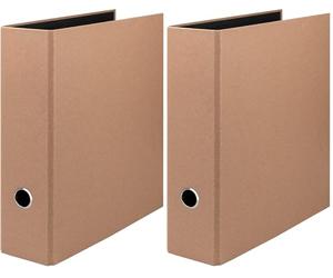 Rössler Papier 1317452620 - S.O.H.O. Classeur DIN A4 avec mécanisme à levier, largeur de dos 85 mm, kraft, 1 pièce (Lot de 2)