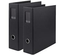 Rössler Papier 1317452709-2 - S.O.H.O Classeur DIN A4, 2 pièces, avec mécanisme à levier et étiquette de dos, largeur de dos 85 mm, Noir, 285 x 85 x 320 mm