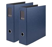 Rössler Papier 1317452909-2 - S.O.H.O Classeur DIN A4, 2 pièces, avec mécanisme à levier et étiquette de dos, largeur du dos 85 mm, Navy, 285 x 85 x 320 mm