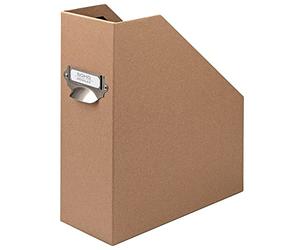 Rössler Papier 1318452621 - S.O.H.O. Porte-revues pour DIN A4, avec poignée et étiquette inscriptible, 11,5 x 26 x 31,5 cm, Kraft, 1 pièce