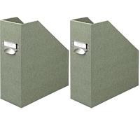 Rössler Papier 1318452671 - S.O.H.O. Porte-revues pour DIN A4, avec poignée et étiquette inscriptible, 11,5 x 26 x 31,5 cm, Special Line Sage, 1 pièce (Lot de 2)