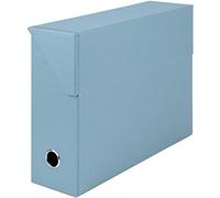 Rössler Papier 1319452153 - S.O.H.O. Boîte d'archives, avec rabat latéral et trou de préhension, Denim, 9,5 x 33,5 x 25,5 cm, 1 pièce