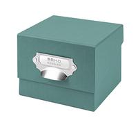 Rössler Papier 1325452380 - S.O.H.O. Fotobox Boîte de rangement, opale, 167 x 125 x 152 mm, avec étiquette inscriptible, 1 pièce, boîte à fiches DIN A6