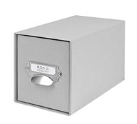 Rössler Papier 1327452170 - S.O.H.O. Boîte de rangement à tiroirs pour CD, avec étiquette inscriptible et poignée, Stone, 1 pièce
