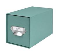 Rössler Papier 1327452380 - S.O.H.O Boîte à CD à tiroirs, opale, 143 x 158 x 261 mm, boîte de rangement pour env. 47 CD, avec étiquette à insérer et poignée