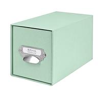 Rössler Papier 1327452650 - S.O.H.O. Boîte de rangement pour CD, avec étiquette inscriptible et poignée, Mint, 1 pièce