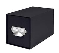 Rössler Papier 1327452700 - S.O.H.O. Boîte de rangement à tiroirs pour CD, avec étiquette à insérer inscriptible et poignée, noir, 1 pièce
