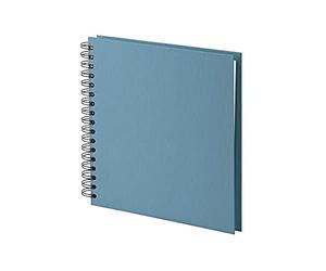 Rössler Papier 1329452156 - S.O.H.O. Wire-O album photo 230 x 230 mm, 60 pages blanc cassé, denim, 1 pièce