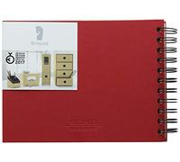 Rössler Papier 1329452361 - S.O.H.O. Wire-O Fotoalbum 195 x 145 mm, 40 pages blanc cassé, rouge, 1 pièce