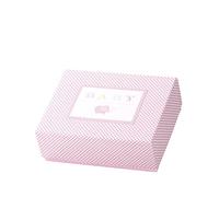 Rössler Papier 13431928100 - Boîte cadeau Baby Girl, rose, rectangulaire 190 x 140 x 60 mm, naissance et baptême, 1 pièce
