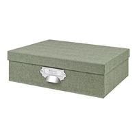 Rössler Papier 1343452670 - S.O.H.O. Boîte de rangement avec poignée et étiquette inscriptible, Special Line Sage, 337 x 105 x 255 mm, 1 pièce