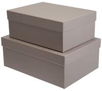 Rössler Papier 13491453490 - S.O.H.O. Boxline 2er cartonnage, rectangulaire, taupe
