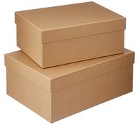 Rössler Papier 13491453620 - S.O.H.O. Boxline 2 cartons, rectangulaire, Kraft