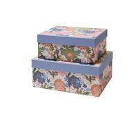 Rössler Papier 13491530000 - Boîte cadeau avec couvercle Vivian, set de 2 boîtes, Boîtes en carton rectangulaires