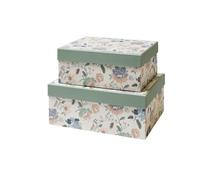 Rössler Papier 13491537000 - Boîte cadeau avec couvercle Eliza, set de 2 boîtes, Boîtes en carton rectangulaires