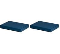 Rössler Papier 13521453901 - Boxline cartonné rectangulaire, convient pour DIN A5, Navy, 1 pièce (Lot de 2)