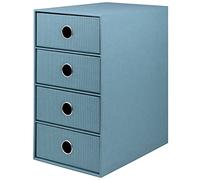Rössler Papier 1524452154 - S.O.H.O. Boîte à 4 tiroirs pour DIN A5, avec trou de poignée, Denim, 250 x 175 x 320 mm, 1 pièce