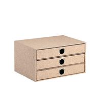Rössler Papier 1524452393 - S.O.H.O. Boîte à 3 tiroirs pour DIN A4, avec trou de poignée, Cacao, 343 x 250 x 185 mm, 1 pièce