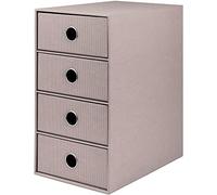 Rössler Papier 1524452494 - S.O.H.O. Boîte à 4 tiroirs pour DIN A5, avec trou de poignée, taupe, 250 x 175 x 320 mm, 1 pièce