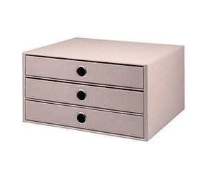 Rössler Papier 1524452583 - S.O.H.O. Boîte à 3 tiroirs pour DIN A4, avec trou de poignée, Powder, 343 x 250 x 185 mm, 1 pièce