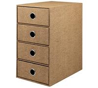 Rössler Papier 1524452604 - S.O.H.O. Boîte à 4 tiroirs pour DIN A5, avec trou de poignée, Special Line Hazelnut, 250 x 175 x 320 mm, 1 pièce