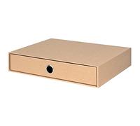 Rössler Papier 1524452620 - S.O.H.O. Boîte à tiroirs pour DIN A4, avec trou de poignée, Kraft, 343 x 250 x 65 mm, 1 pièce