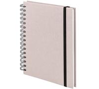 Rössler Papier 1875452581 - S.O.H.O. Wire-O carnet de notes avec élastique, DIN A5, 21,8 x 15,5 x 2 cm, 80 feuilles, Powder, 1 pièce