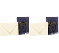Rössler Papier 20211940 - Papier à lettres - Enveloppes doublées, C6, 25 pièces, ivoire (Lot de 2)