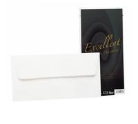 Rössler Papier 20261711 - Excellent - Pack d'enveloppes DIN long, avec doublure en soie, blanc
