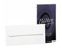 Rössler Papier 20261930 - Enveloppes DIN long, 25 pièces, cuve, doublées, blanc