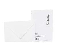 Rössler Papier 2031388003 - Pack d'enveloppes DIN C6, doublure en soie, 20 pièces, vergé noble, martelé, blanc