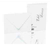 Rössler Papier 2031705002 - Lin noble - Pack d'enveloppes DIN C6, doublure en soie, blanc