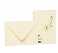 Rössler Papier 2031705802 - Edel Leinen - Pack d'enveloppes DIN C6, doublure soie, ivoire